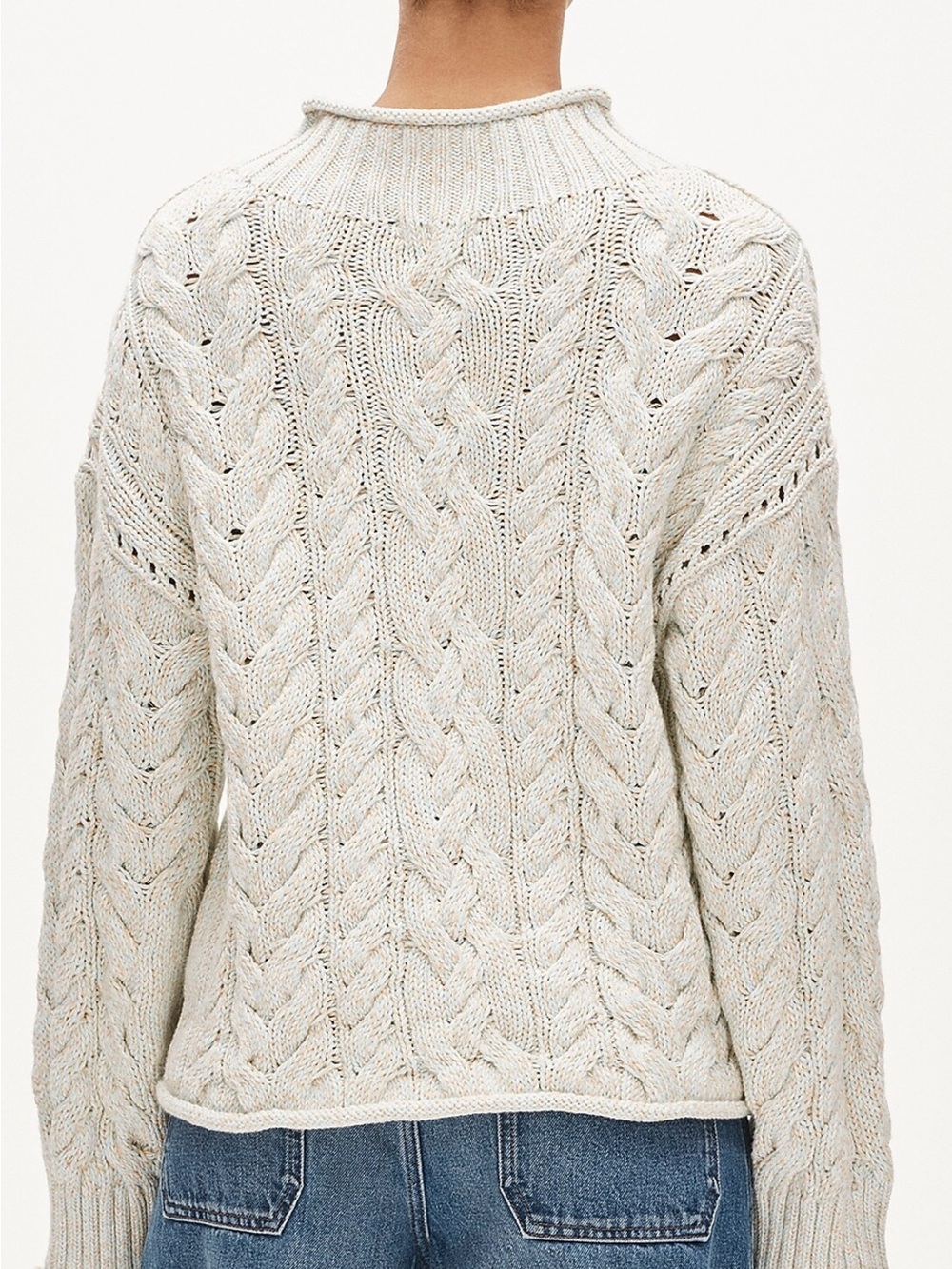 J. Crew Cream Cable Knit Rollneck Sweater - Picture 2 of 5